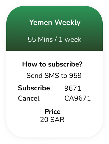 Yemen Prepaid Weekly